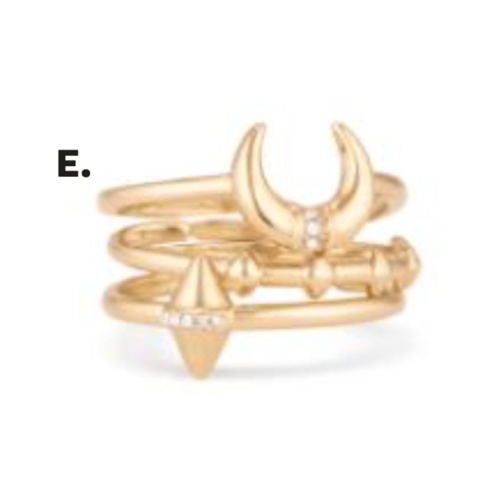 Stella & Dot Aurora Ring Set 3-in-1 - Gold